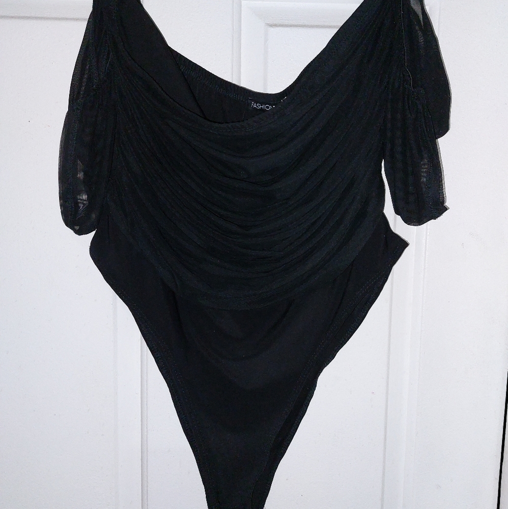 Off the shoulder ruched bodysuit